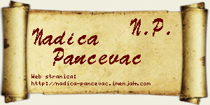 Nadica Pančevac vizit kartica